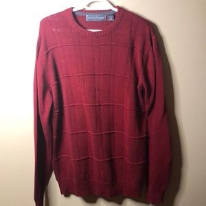 Oscar de la renta thick knit red sweater